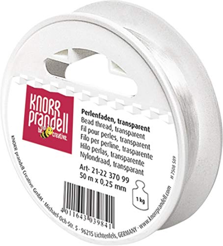 4 x 15 m Perlfaden elastich Nylon 0,5 mm transparent Perlen auffädeln Armbänder