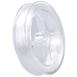 0.5mm Elastisch Schmuckfaden, Transparent Perlenschnur, Kristall Schmuck Herstellung Schnur, Polyester Gummifaden, Glasklar Nylon Unsichtbares Kordel, Stretchy Bead Thread Cord String für DIY,100m - 1