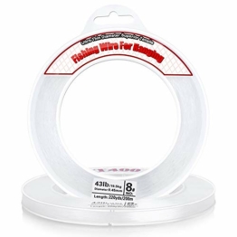 Acejoz 200m Angelschnur Auf Spule, 0,45mm Transparent Nylonschnur Tragkraft 18kg, Reißfest Nylonfaden Ideal Für Perlenschmuck Armbänder, Nähen Hobby, Aufhängen Ballongirlanden Dekoration - 1