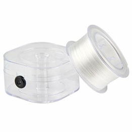 GHJK 0.8 mm Armband Perlenfaden Elastische Schnur Schmuckfaden Gummifaden für Handwerk Schmuck Herstellung Faden 90 M - 1