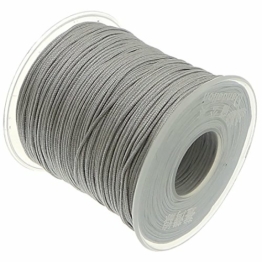 My-Bead 90m Nylonband Kordel 1mm Silber wasserfest Nylonschnur Top Qualität Schmuckherstellung basteln DIY Grundpreis 0.12 Cent je Meter - 1