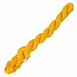 Unbekannt 30 Meter Nylonfaden 1mm Schmuckfaden Nylonkordel Nylonschnur Fuer basteln Schmuck Goldgelb - 1